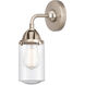 Nouveau 2 Dover LED 5 inch Brushed Satin Nickel Sconce Wall Light in Seedy Glass