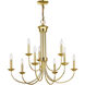 Estate 9 Light 30 inch Polished Brass Chandelier Ceiling Light