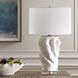 Stratified 28 inch 150.00 watt Matte White Glaze with Brass and Crystal Table Lamp Portable Light