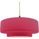 Radiance Collection - Tier Pendant Ceiling Light in Matte Black, Replaceable Bulb, Beige Twist Cord, Cerise, 16.25W x 6H, Form+Finish+Function