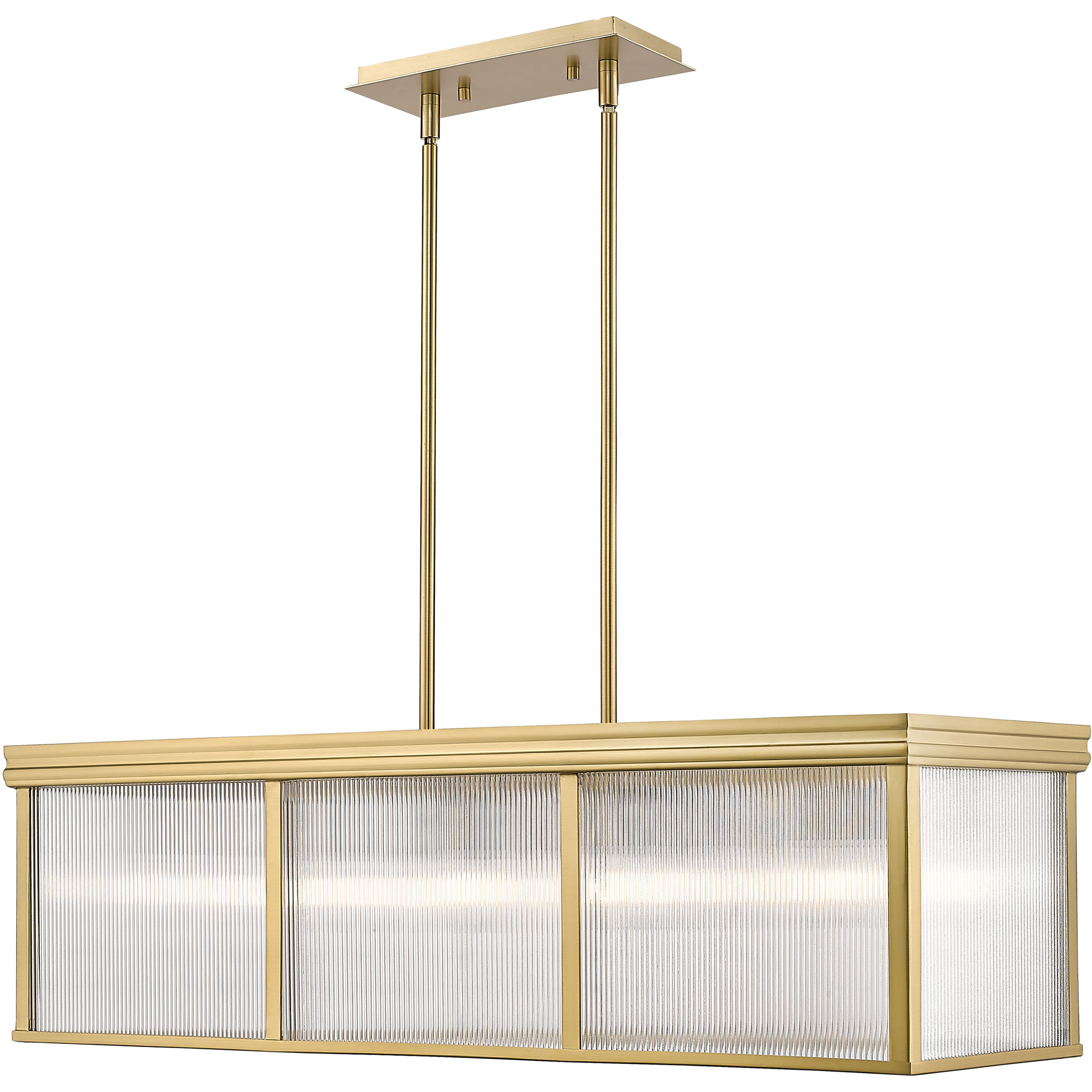 Carnaby 10 Light 42.25 inch Modern Gold Linear Chandelier Ceiling Light