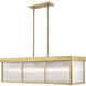 Carnaby 10 Light 42.25 inch Modern Gold Linear Chandelier Ceiling Light