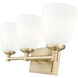Oren 3 Light 24 inch Modern Gold Bath Vanity Light Wall Light