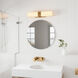 Reciprocate Vanity Light Wall Light in Aged Brass