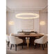 LumenAria Collection - Medley Family 62 inch Brushed Brass and Faux Alabaster Resin Pendant Ceiling Light in 62" D x 62" W x 3.5" H, EVOLV
