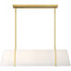 Fulton 4 Light 41.75 inch Antique Gold Linear Chandelier Ceiling Light