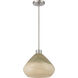 Elaris 1 Light 12.5 inch Brushed Nickel Pendant Ceiling Light