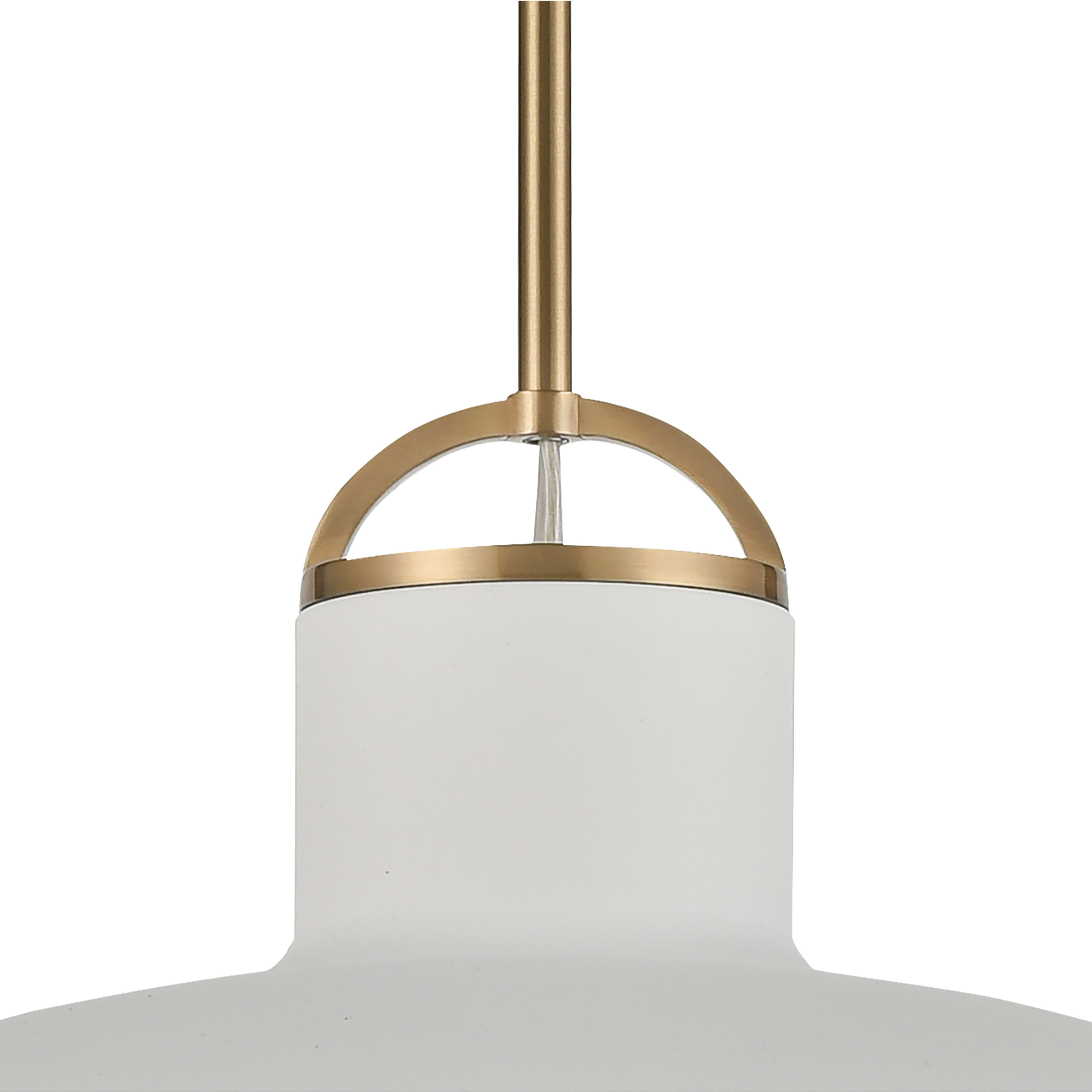 Surf 1 Light 20 inch Textured White with Satin Brass Pendant Ceiling Light