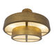 Moda 8 Light 22 inch Rustic Gold Semi-Flush Ceiling Light