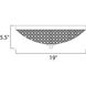 Glimmer LED 19 inch Plated Silver Flush Mount Ceiling Light