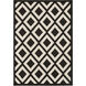 Optika 36 X 24 inch Black/White Rug in 2 x 3