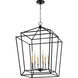 Monument 6 Light 21 inch Noir Foyer Pendant Ceiling Light