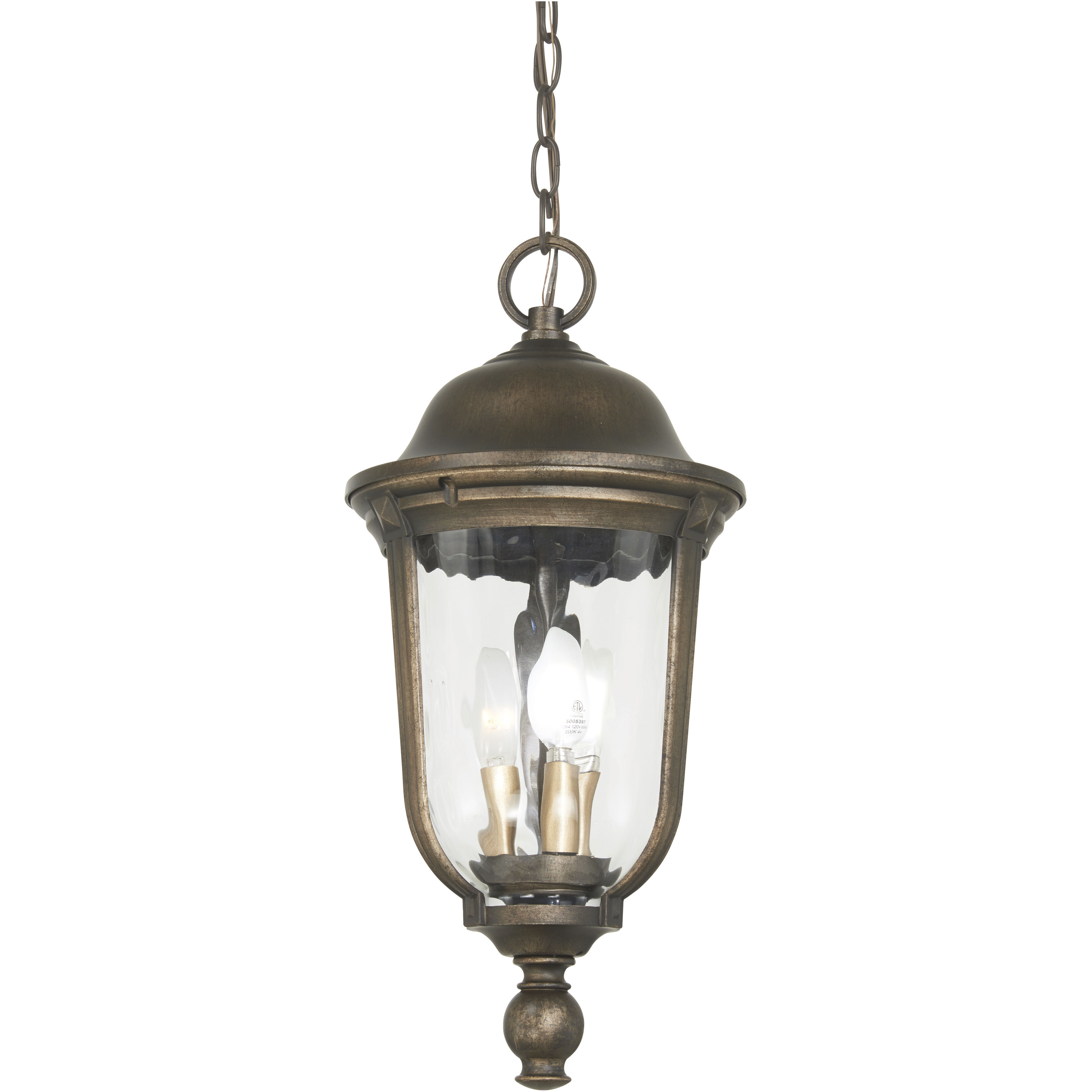 Havenwood 3 Light 10 inch Tavira Bronze And Alder Silver Outdoor Hanging Light, Great Outdoors 