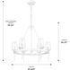 Regent 6 Light 25.63 inch Textured White Plaster Chandelier Ceiling Light