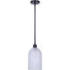 Marek 1 Light 7 inch Matte Black Mini Pendant Ceiling Light
