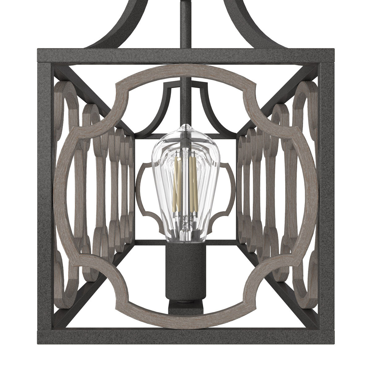 Stone Creek 5 Light 43.5 inch Noble Bronze and White Washed Oak Linear Chandelier Ceiling Light