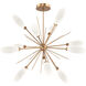 Fiori LED Novel Brass Chandelier Ceiling Light, Starburst