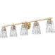 Andree 5 Light 40 inch Modern Gold Bathroom Vanity Wall Light