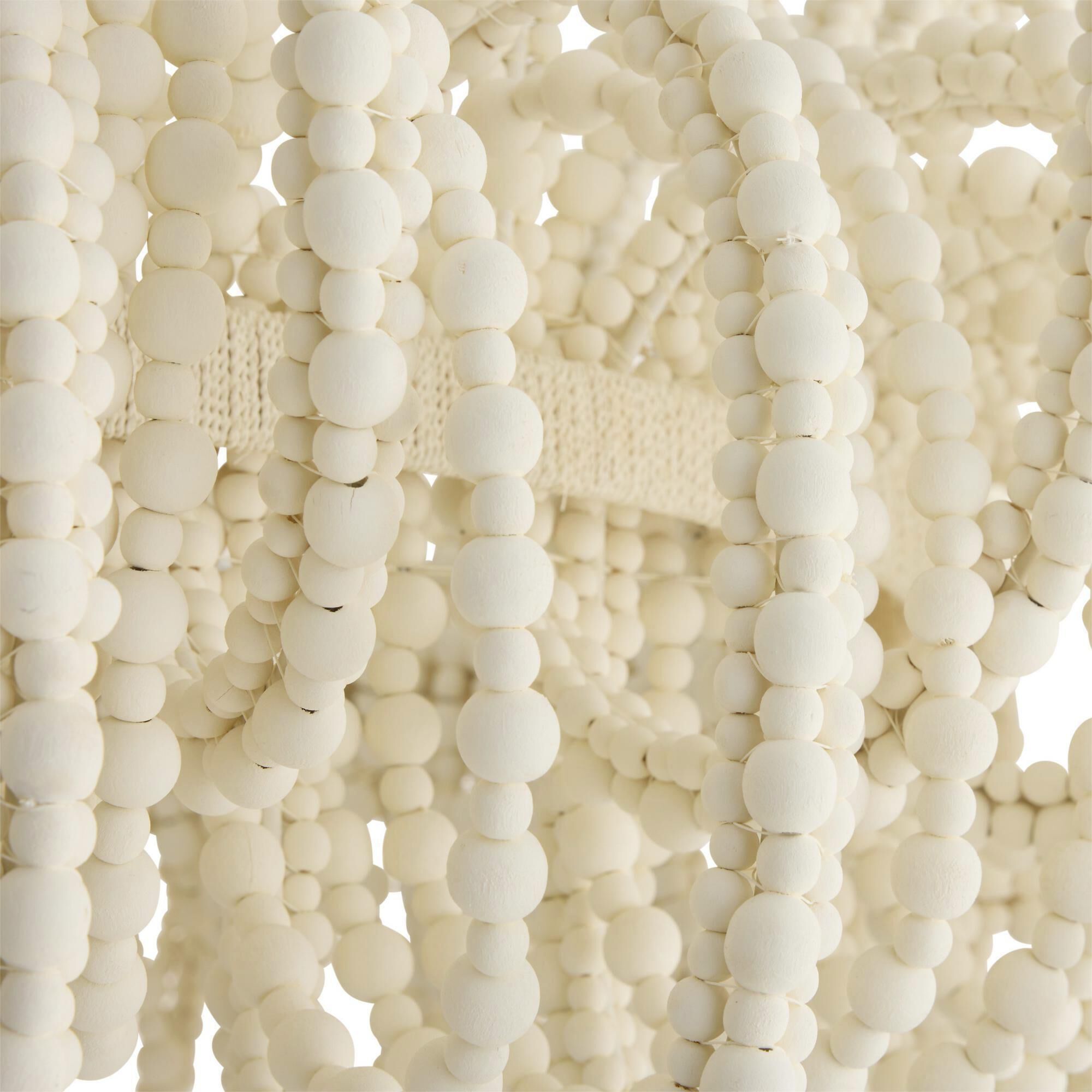 Keely 6 Light 36 inch White Chandelier Ceiling Light