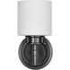 Warren 1 Light 5 inch Gun Metal Vanity Light Wall Light