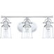 Grant 3 Light 23 inch Polished Chrome Bath Light Wall Light, Large