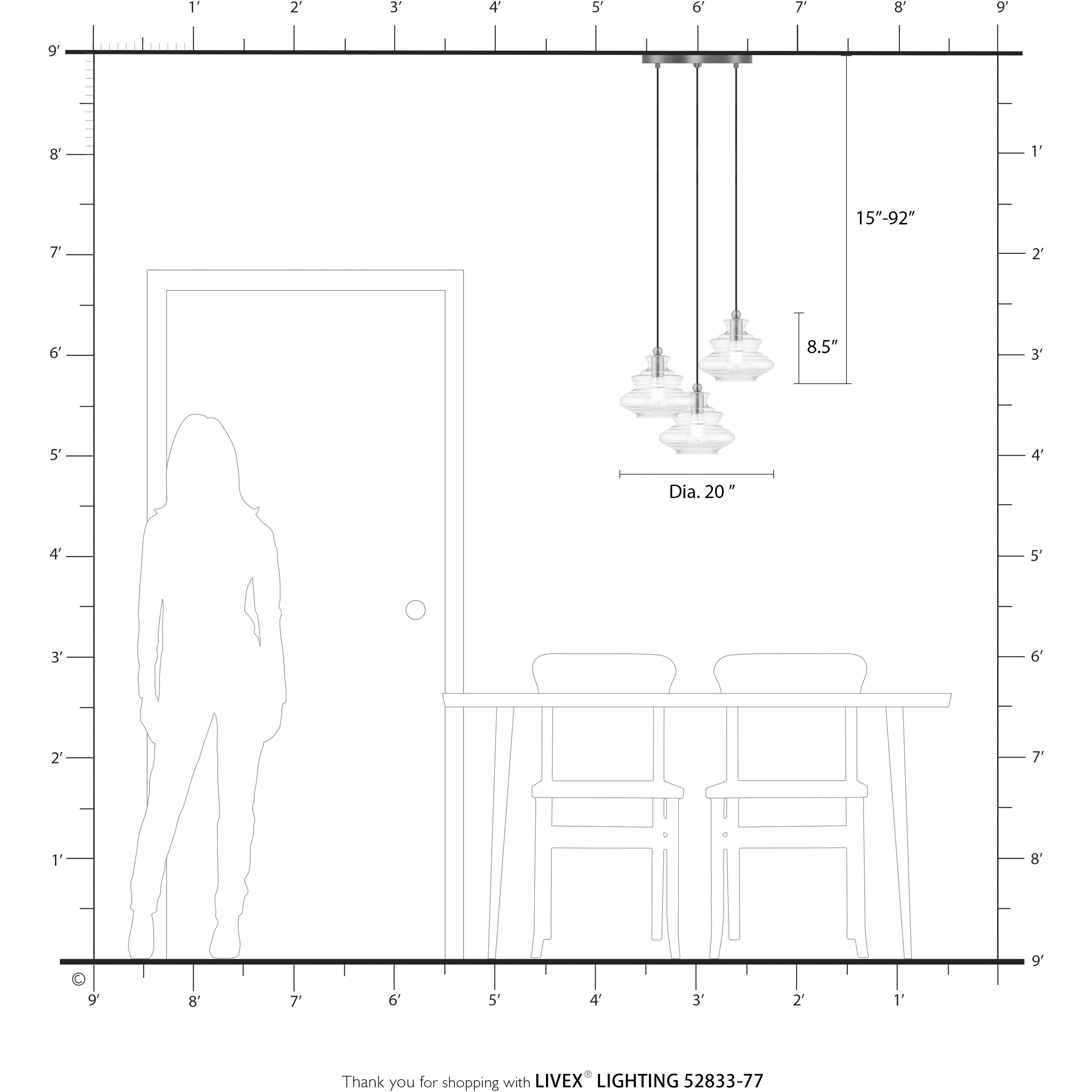 Everett 3 Light 20 inch Shiny Orange Pendant Chandelier Ceiling Light