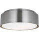Drew & Jonathan Dartmore 2 Light 15 inch Brushed Nickel Flush Mount Ceiling Light, Medium