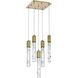 Aurora 5 Light 16 inch Satin Gold Pendant Ceiling Light