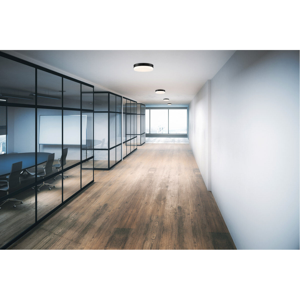 Roma LED 14 inch Matte Black Flush Mount Ceiling Light