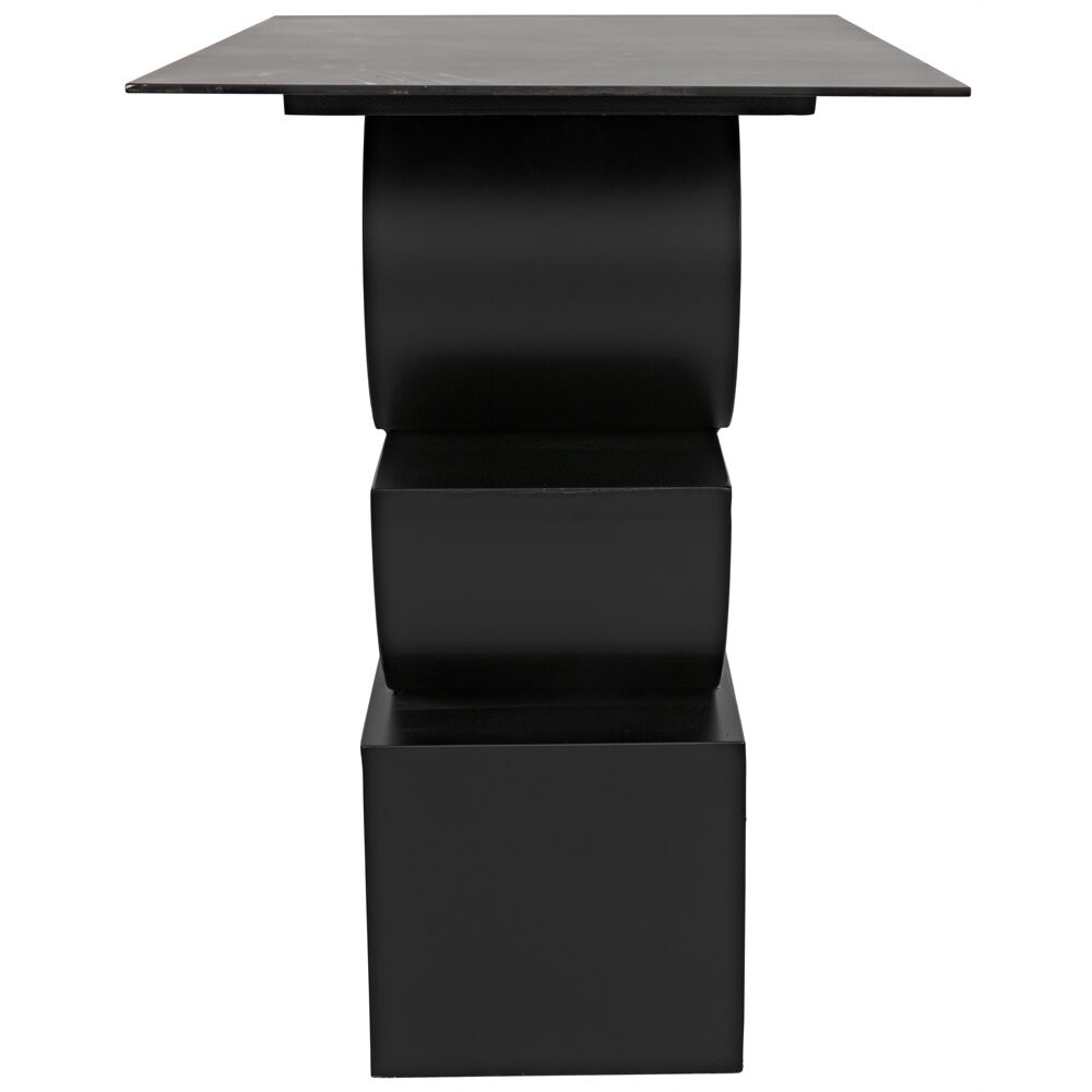 Shape 25 X 24 inch Matte Black Side Table