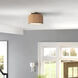 Tambo LED 7.9 inch Natural Ash and Weathered Brass Semi-Flush Mount Ceiling Light