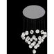 Crystal Ice LED 34 inch Silver Chandelier Ceiling Light