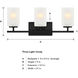 Carmine 3 Light 21 inch Matte Black Vanity Light Wall Light