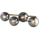 Lunette 4 Light 29 inch Aged Brass Sconce Wall Light