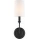 Sylvan Bath Sconce Wall Light in Black Forged