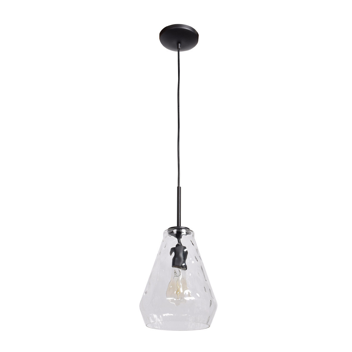 Simplicite 1 Light 9 inch Black Pendant Ceiling Light
