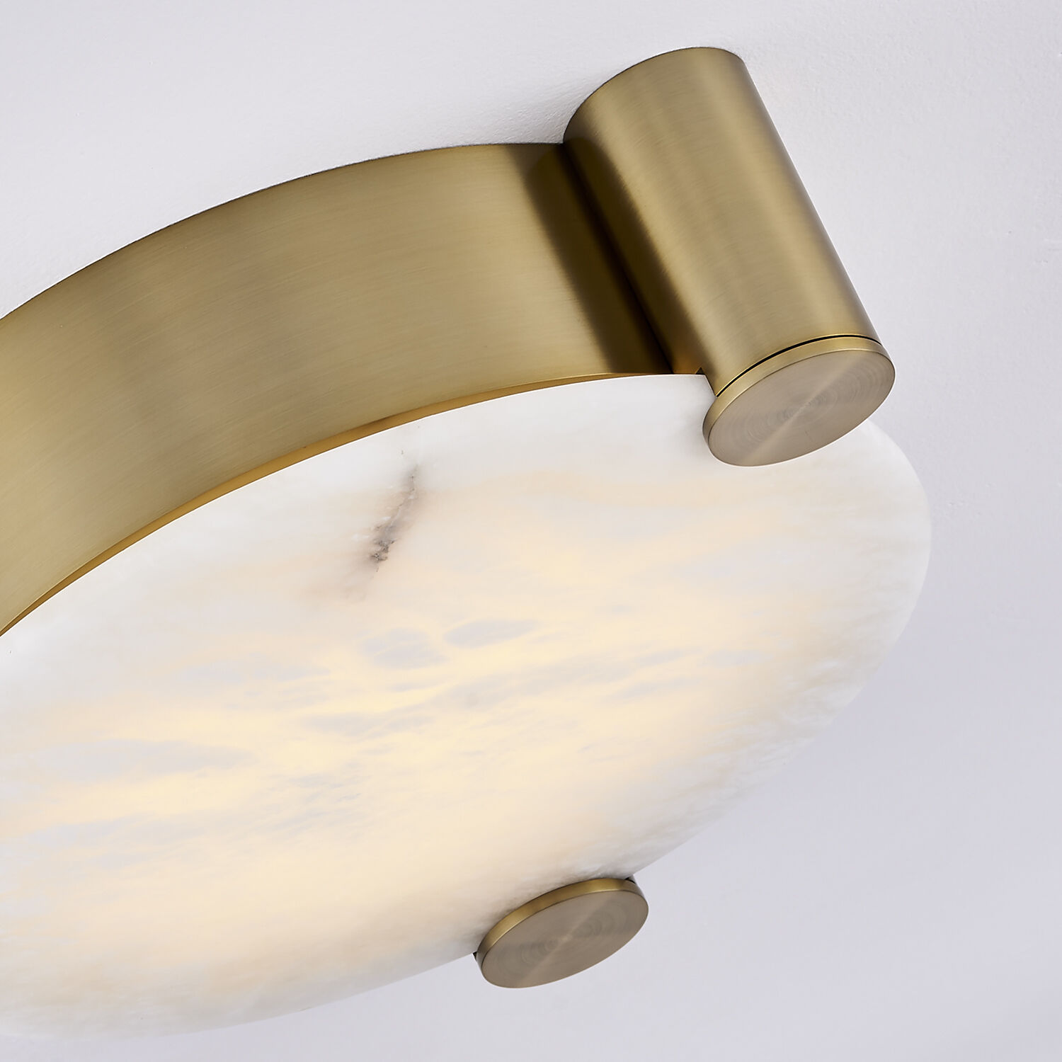Lumba LED 17 inch Winter Brass Flush Mount Ceiling Light