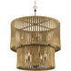 Aven 8 Light 24 inch Sand Coal Black and Legacy Brass Pendant Ceiling Light