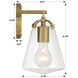 Voss Bath Sconce Wall Light in Luxe Gold