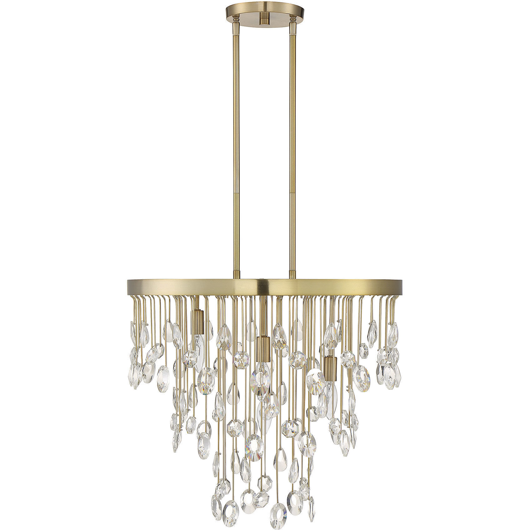 Livorno 4 Light 21 inch Noble Brass Chandelier Ceiling Light