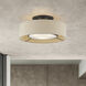 Ellsworth 3 Light 17 inch Bronze Semi Flush Mount Ceiling Light, Large