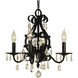 Liebestraum 4 Light 16 inch Matte Black Mini Chandelier Ceiling Light