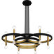 Winsland 12 Light 30 inch Matte Black Chandelier Ceiling Light
