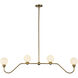Alora Mood Beckett 4 Light 48.5 inch Brushed Gold Linear Pendant Ceiling Light