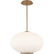 Illusion 1 Light 16 inch Aged Brass Pendant Ceiling Light in 3500K