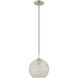 Cassandra 1 Light 9 inch Brushed Nickel Mini Pendant Ceiling Light