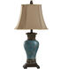 Signature 30 inch 60 watt Blue and Brown Table Lamp Portable Light