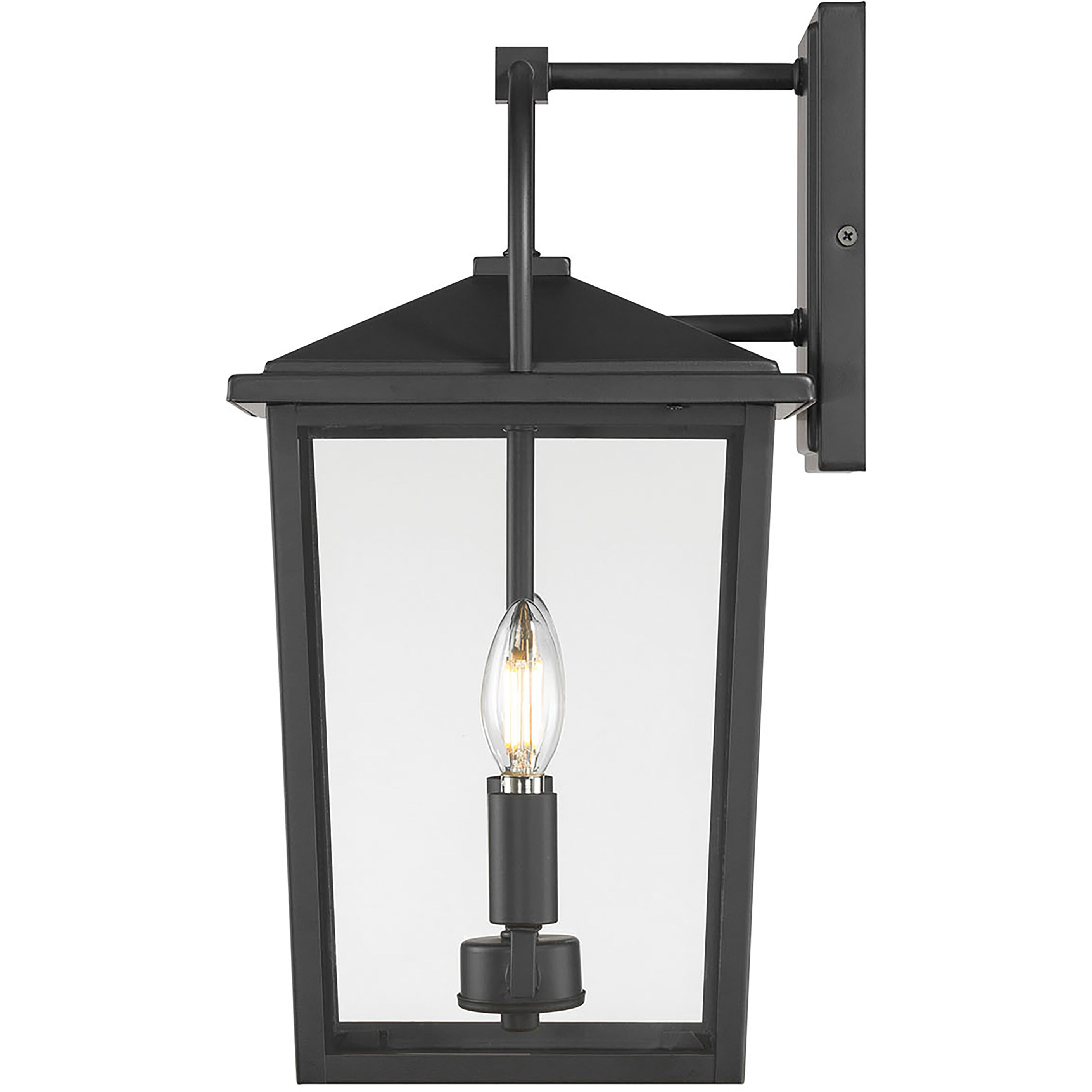 Strathden 2 Light 17 inch Powder Coated Black Outdoor Wall Sconce