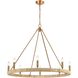 Abaca 8 Light 36 inch Satin Brass Chandelier Ceiling Light