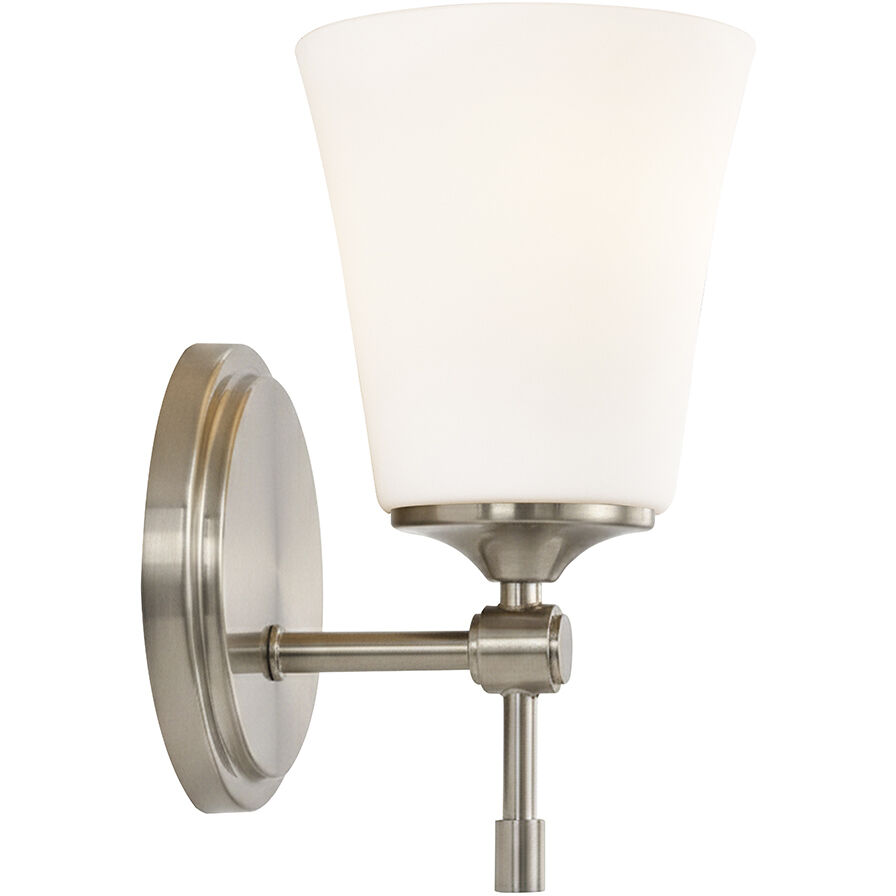 Fusion Collection - Tulsi Family 1 Light 5.25 inch Brushed Nickel Wall Sconce Wall Light, EVOLV